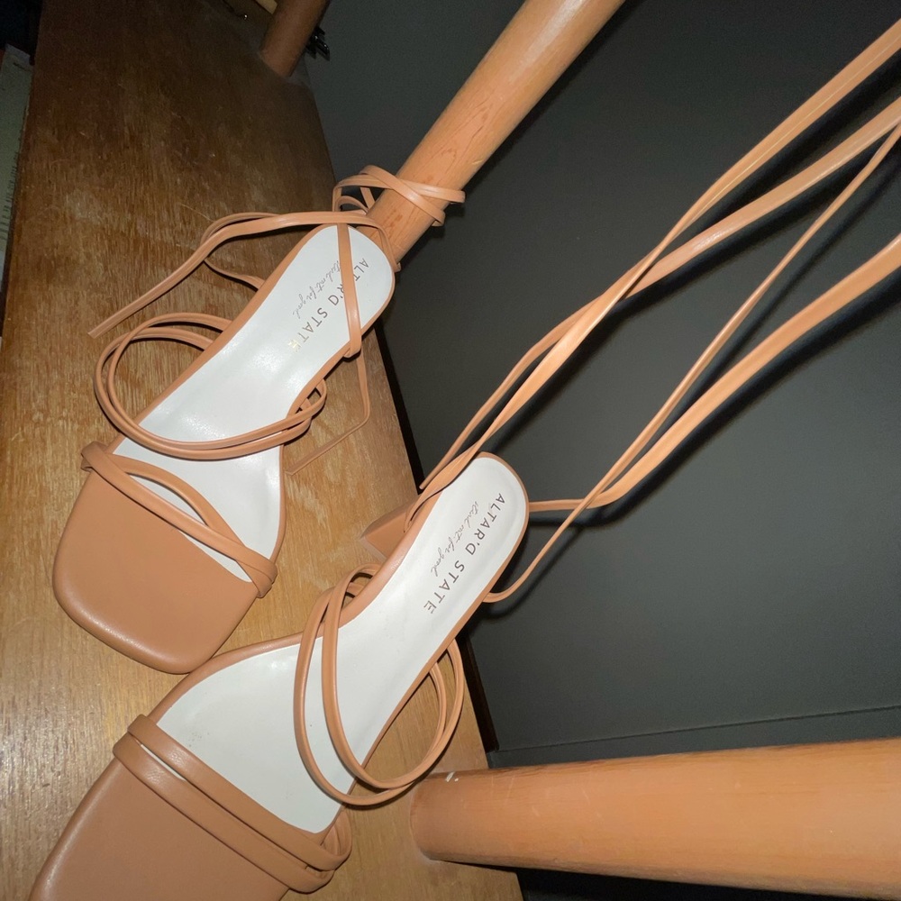 Tan Strappy high heels
